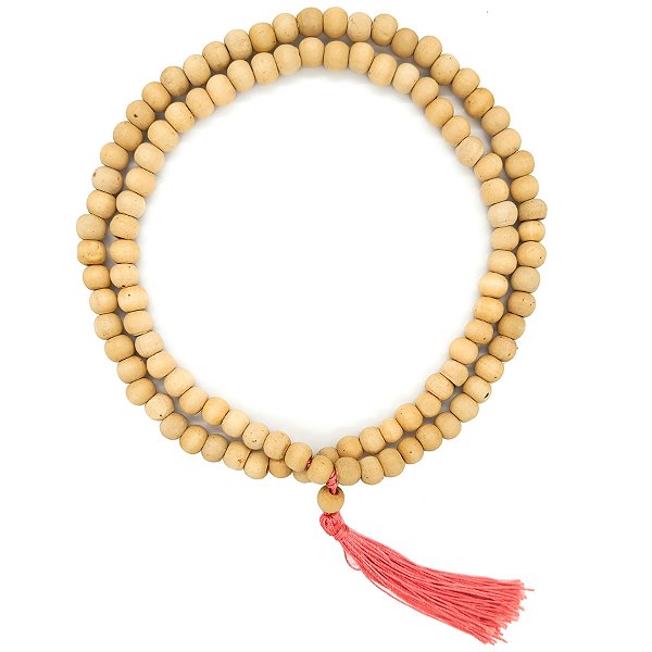 Guia Japamala Rosa Simples Artesanal Meditação Proteção Espiritual