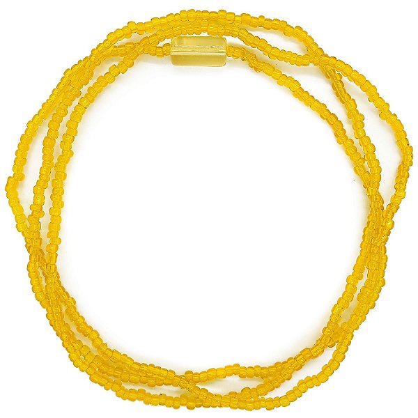 Guia Simples de Missanga Amarelo Fosco C/ Firma