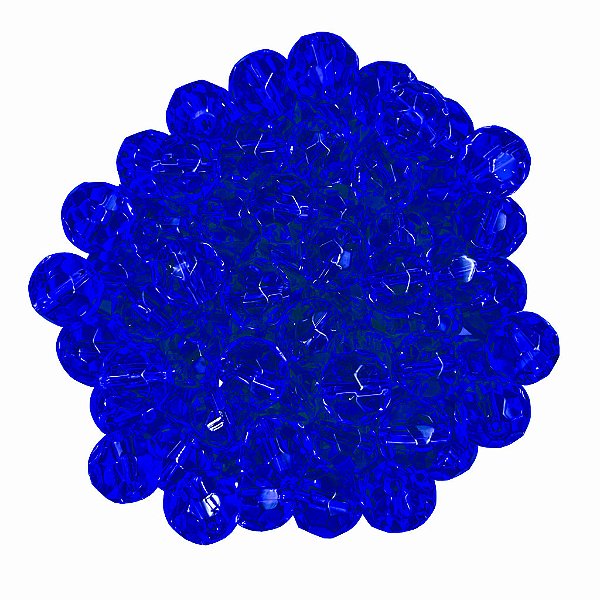 Pacote 160un Cristal 10mm Marinho Conta Para Guia