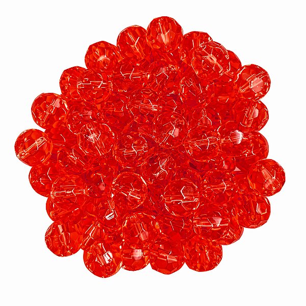 Pacote 160un Cristal 10mm Vermelho Conta Para Guia