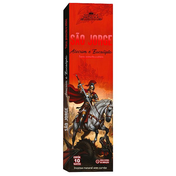 Incenso Premium 10 Varetas São Jorge Alecrim e Eucalipto