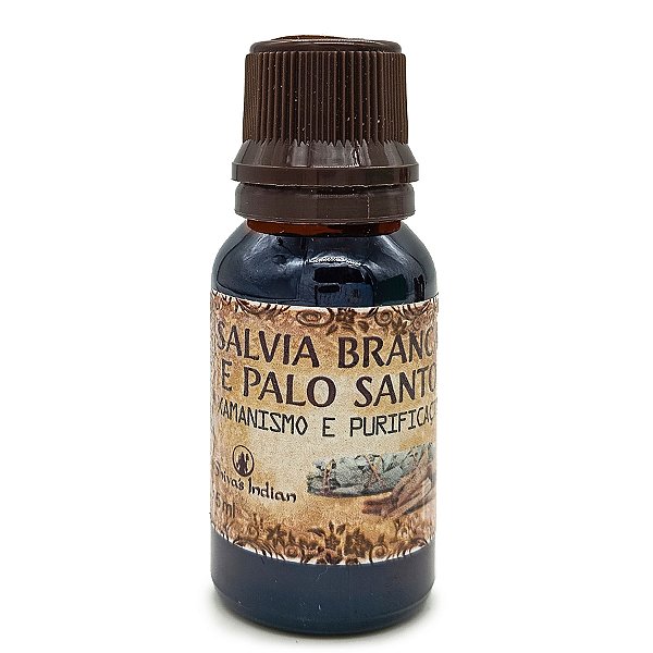 Essencia Premium Shiva'S Indian Óleo Perfumado 15ml Sálvia Branca E Palo Santo