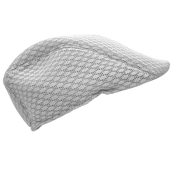 Boina Masculina Italiana Tecido Branca Rede Mash Respirável Jornaleiro