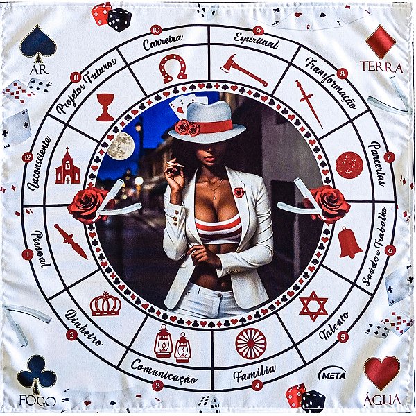 Toalha P/ Leitura de Tarot M. Navalha Umbanda