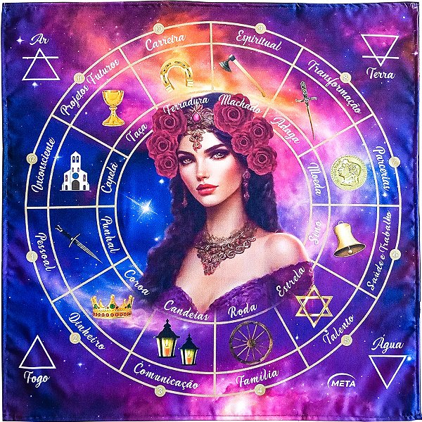 Toalha P/ Leitura de Tarot Pombogira Dama Roxo Umbanda