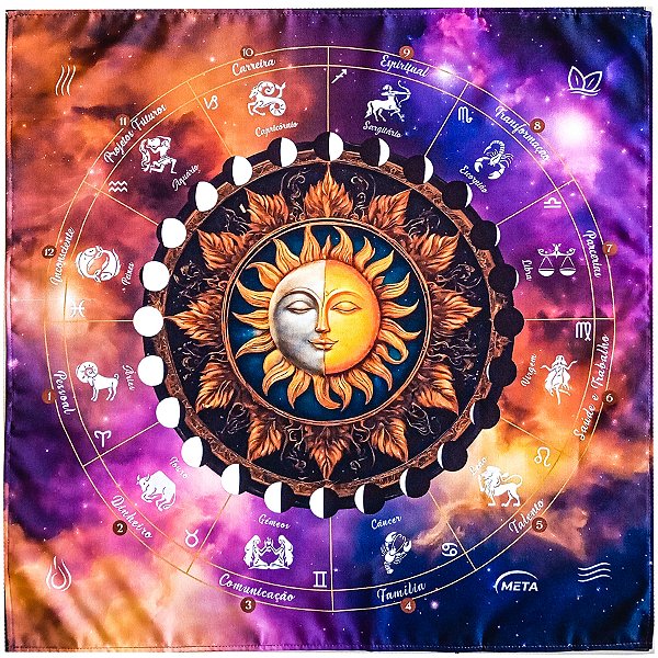 Toalha P/ Leitura de Tarot Sol Umbanda