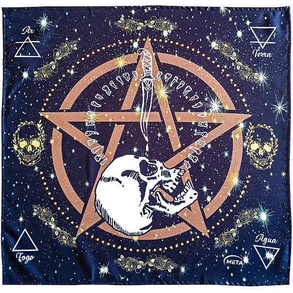 Toalha P/ Leitura de Tarot Negro Umbanda