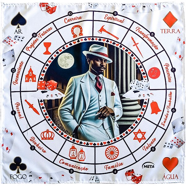 Toalha P/ Leitura de Tarot Zé Pelintra Umbanda