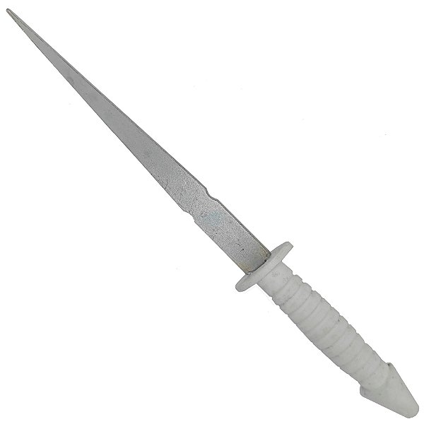 Ponteiro N2 Faca Punhal 11cm P/ Assentamento Cabo Plástico Branco