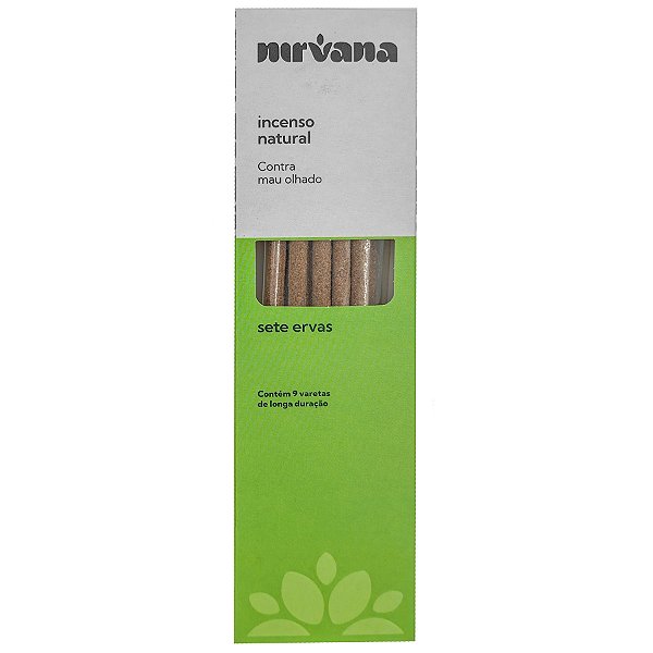 Incenso Natural Nirvana Inspira 9 Varetas 7 Ervas