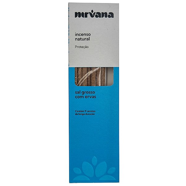 Incenso Natural Nirvana Inspira 9 Varetas Sal Grosso C/ Ervas