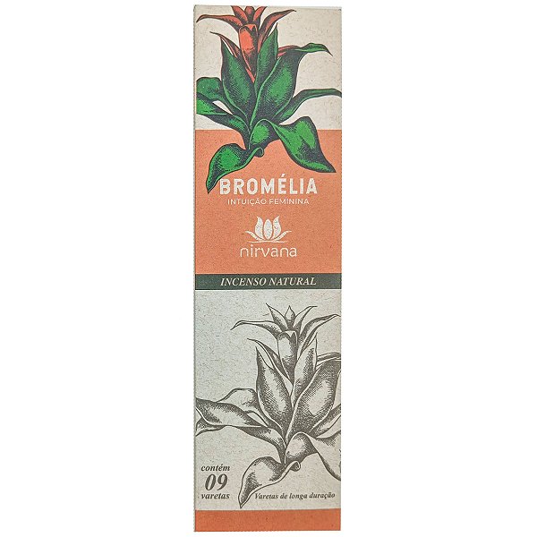 Incenso Natural Nirvana 9 Varetas Bromélia