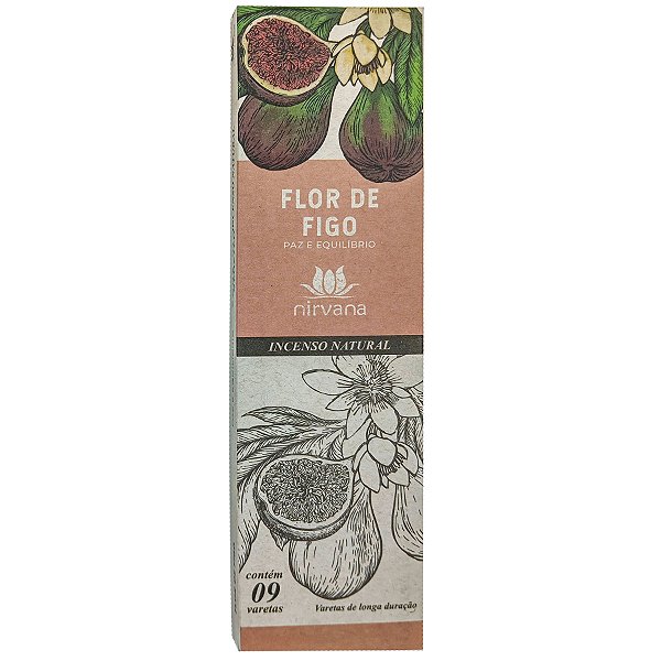 Incenso Natural Nirvana 9 Varetas Flor de Figo