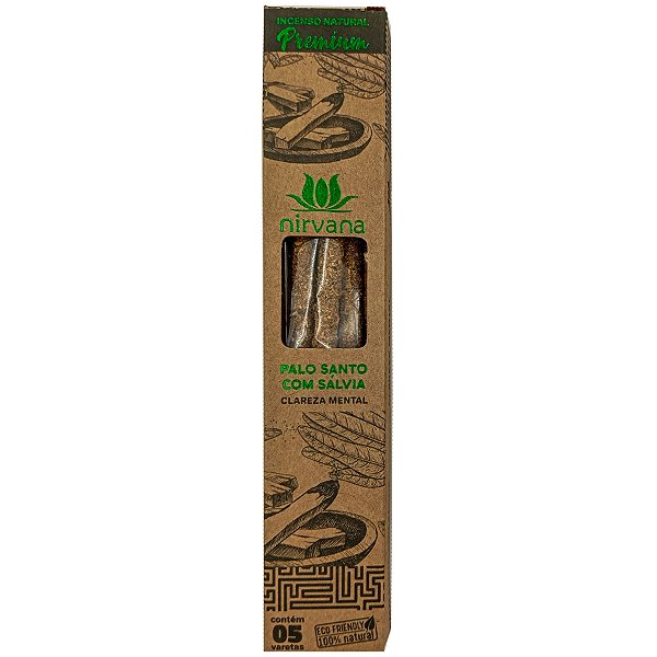 Incenso Natural Nirvana Premium Palo Santo/Sálvia