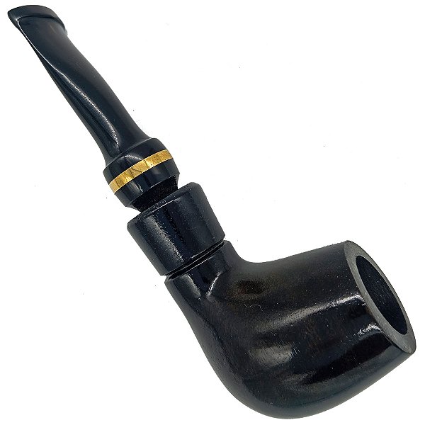 Cachimbo Reto Preto Madeira Premium