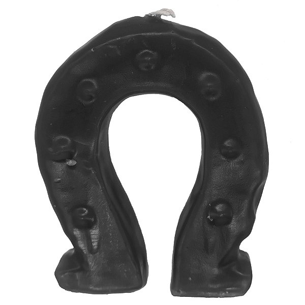 Vela de Magia Prosperidade Sorte Ferradura Preta