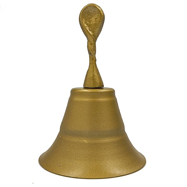 Sino Dourado Ritualístico Umbanda e Quimbanda Sineta P/ Orixás e Cerimônias de Candomblé