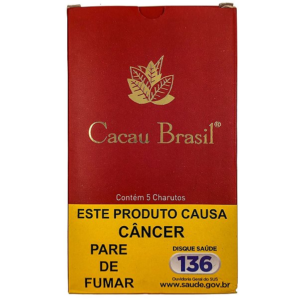 Charuto Cacau Brasil Caixa 5Un Marrom Conhaque