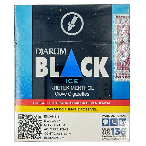 Maço Cigarro Djarum Black Azul Ice Carteira 20Un