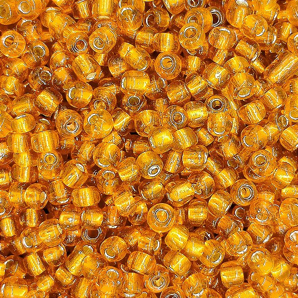 Miçanga Pacote 500g Conta de Missanga Cristalizada Laranja Claro