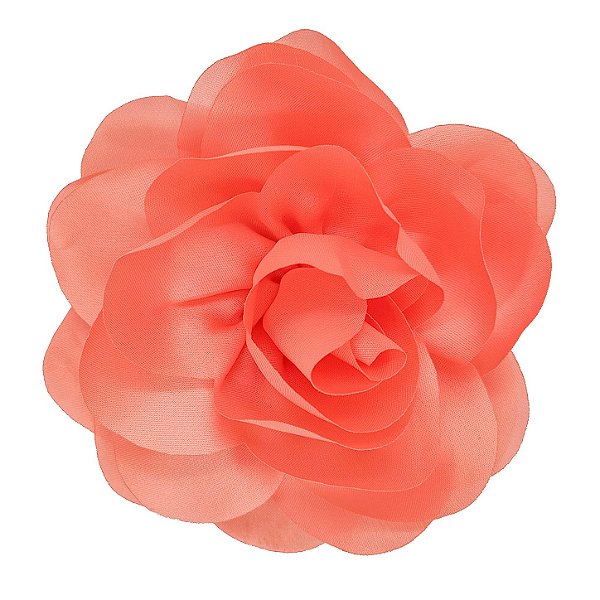 Presilha Grampo de Cabelo Rosa Tecido Broche Alfinete Rosa Salmão