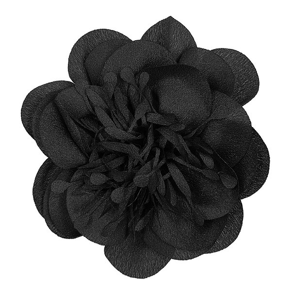 Presilha Grampo de Cabelo Rosa C/ Penduricalhos Broche Alfinete Preto