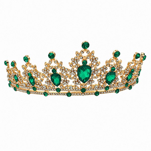 Tiara C/ Pedraria Verde P/ Pombagira e Assentamentos