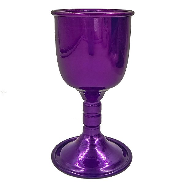 Taça Cálice Cigano Latão Metalizado Roxo