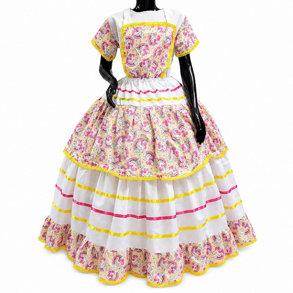 Conjunto Feminino Erê Duas 2 Peças Jardineira e Camiseta