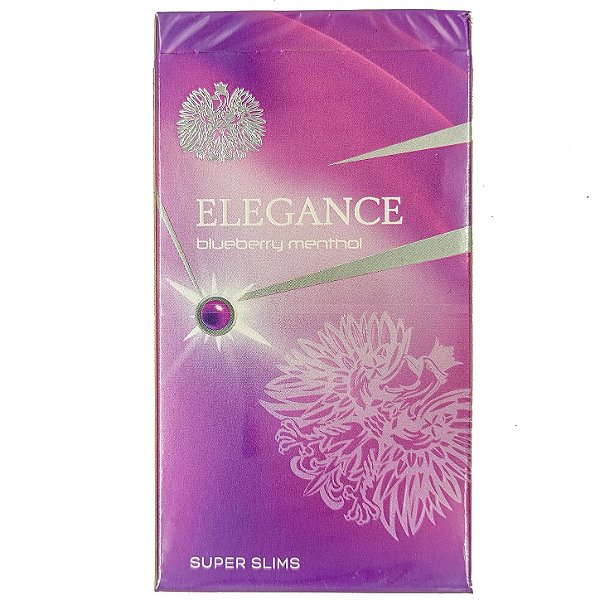 Cigarro Extra Fino Elegance Cigarettes Slim 20Un Blueberry (Roxo)