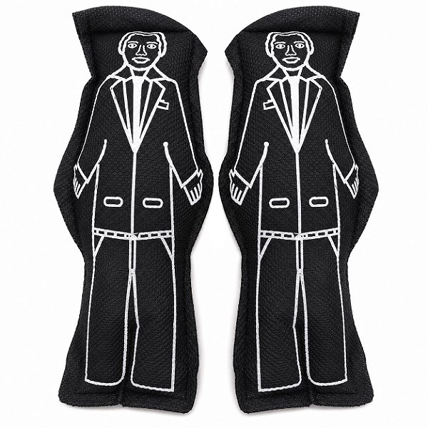 Dupla Casal Homem/Homem Preto Boneco de Pano 14cm Vodu Magia Voodoo Ritual Quimbanda Bruxaria Umbanda