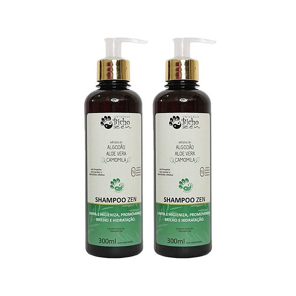 Kit com 2 Shampoos Zen para Cães e Gatos com Pele Sensível | Universo Bicho Zen