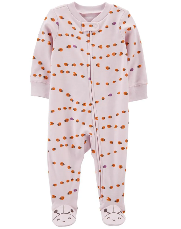 Carter's - Macacão de Algodão - Lilás com Estampa de Joaninhas