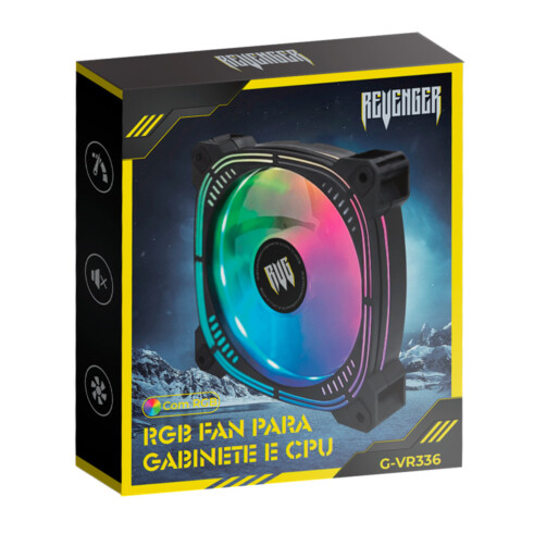 Cooler Fan RGB para Gabinete PC 120mm REVENGER - G-VR336