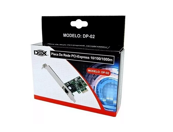 Placa De Rede Rj45 10/100/1000mbps Pci-express Dp-02 Dex