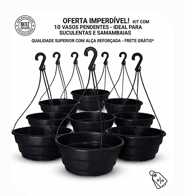 Kit 15 Vasos Cuia Prato 21- Alça: Ideal Para Orquidea,jiboias, E Flores