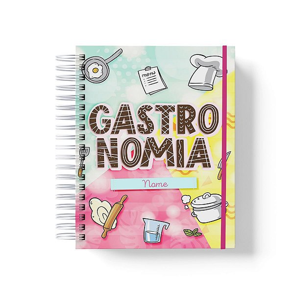 Caderno Personalizado Gastronomia (#01) - A5 15x21cm (PEQUENO) - Com Elástico