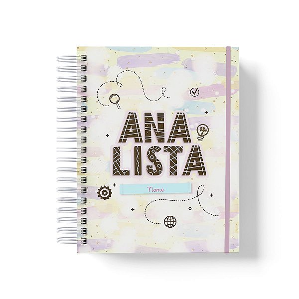 Caderno Personalizado Analista (#01) - A5 15x21cm (PEQUENO) - Com Elástico