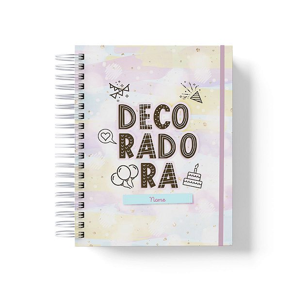 Caderno Personalizado Decoradora (#01) - A5 15x21cm (PEQUENO) - Com Elástico