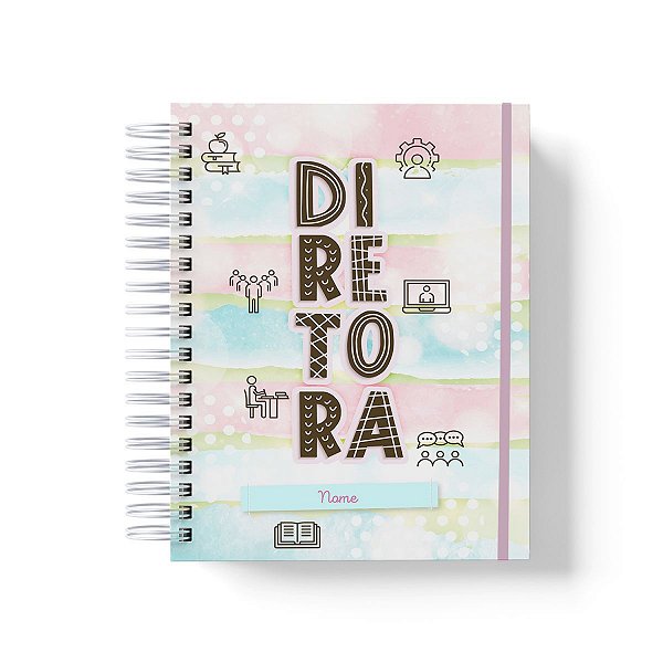 Caderno Personalizado Diretora (#01) - A5 15x21cm (PEQUENO) - Com Elástico