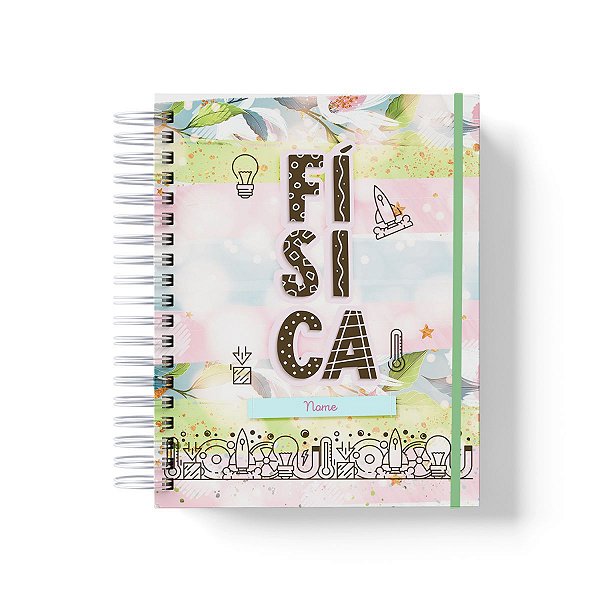 Caderno Personalizado Física (#01) - A5 15x21cm (PEQUENO) - Com Elástico