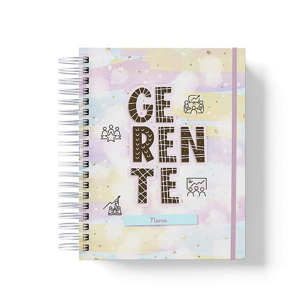 Caderno Personalizado Gerente (#01) - A5 15x21cm (PEQUENO) - Com Elástico