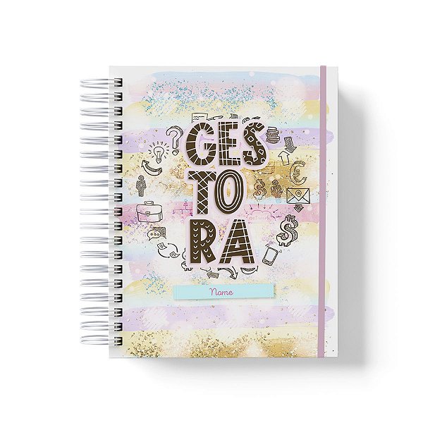 Caderno Personalizado Gestora (#01) - A5 15x21cm (PEQUENO) - Com Elástico