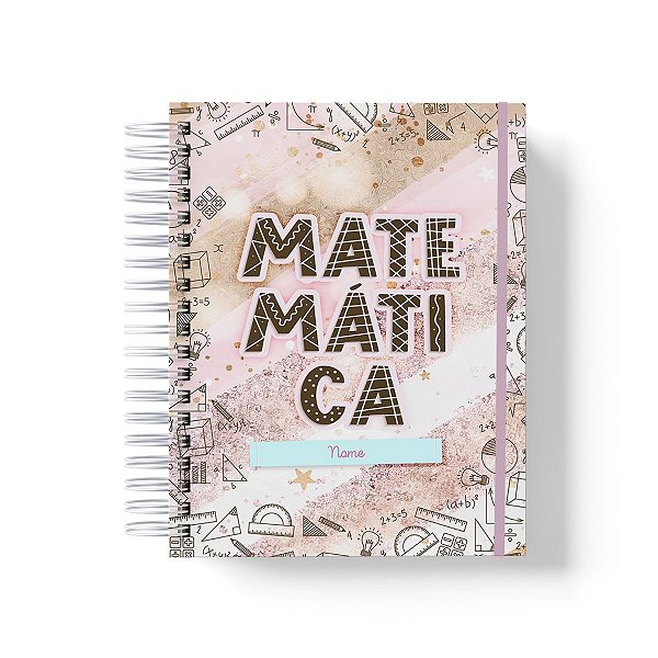 Caderno Personalizado Matemática (#01) - A5 15x21cm (PEQUENO) - Com Elástico