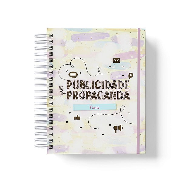 Caderno Personalizado Publicidade e Propaganda (#01) - A5 15x21cm (PEQUENO) - Com Elástico