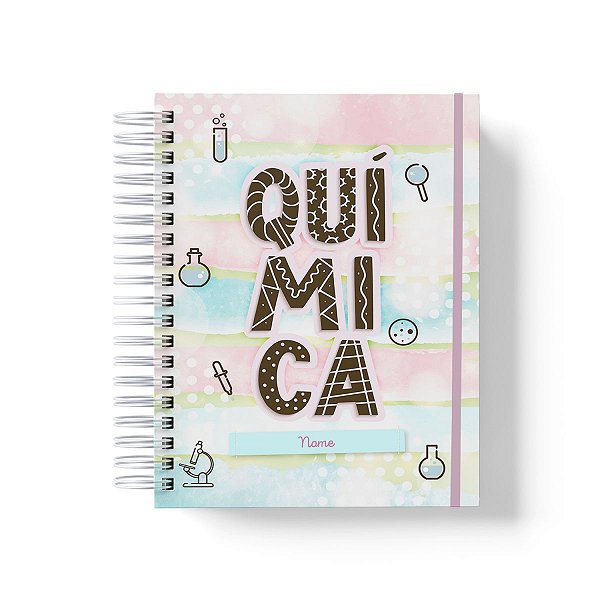 Caderno Personalizado Química (#01) - A5 15x21cm (PEQUENO) - Com Elástico