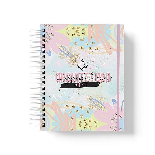 Caderno Personalizado Arquitetura (#02) - A5 15x21cm (PEQUENO) - Com Elástico