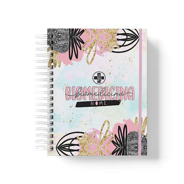 Caderno Personalizado Biomedicina (#02) - A5 15x21cm (PEQUENO) - Com Elástico
