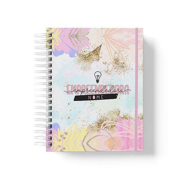 Caderno Personalizado Empreendedora (#02) - A5 15x21cm (PEQUENO) - Com Elástico