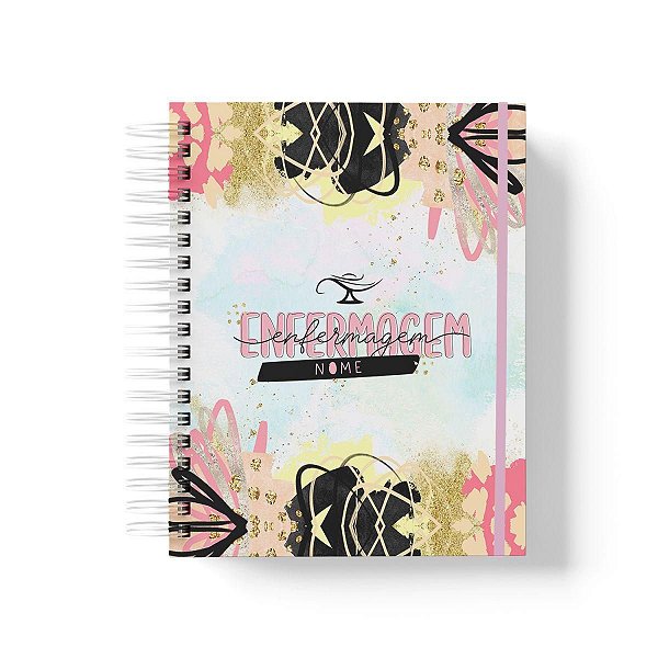 Caderno Personalizado Enfermagem (#02) - A5 15x21cm (PEQUENO) - Com Elástico